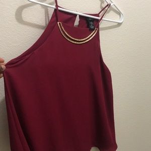 burgundy blouse